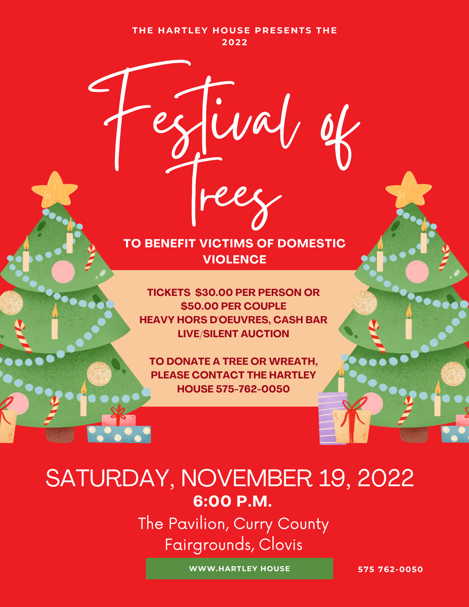 Hartley House Festival of Trees Flyer