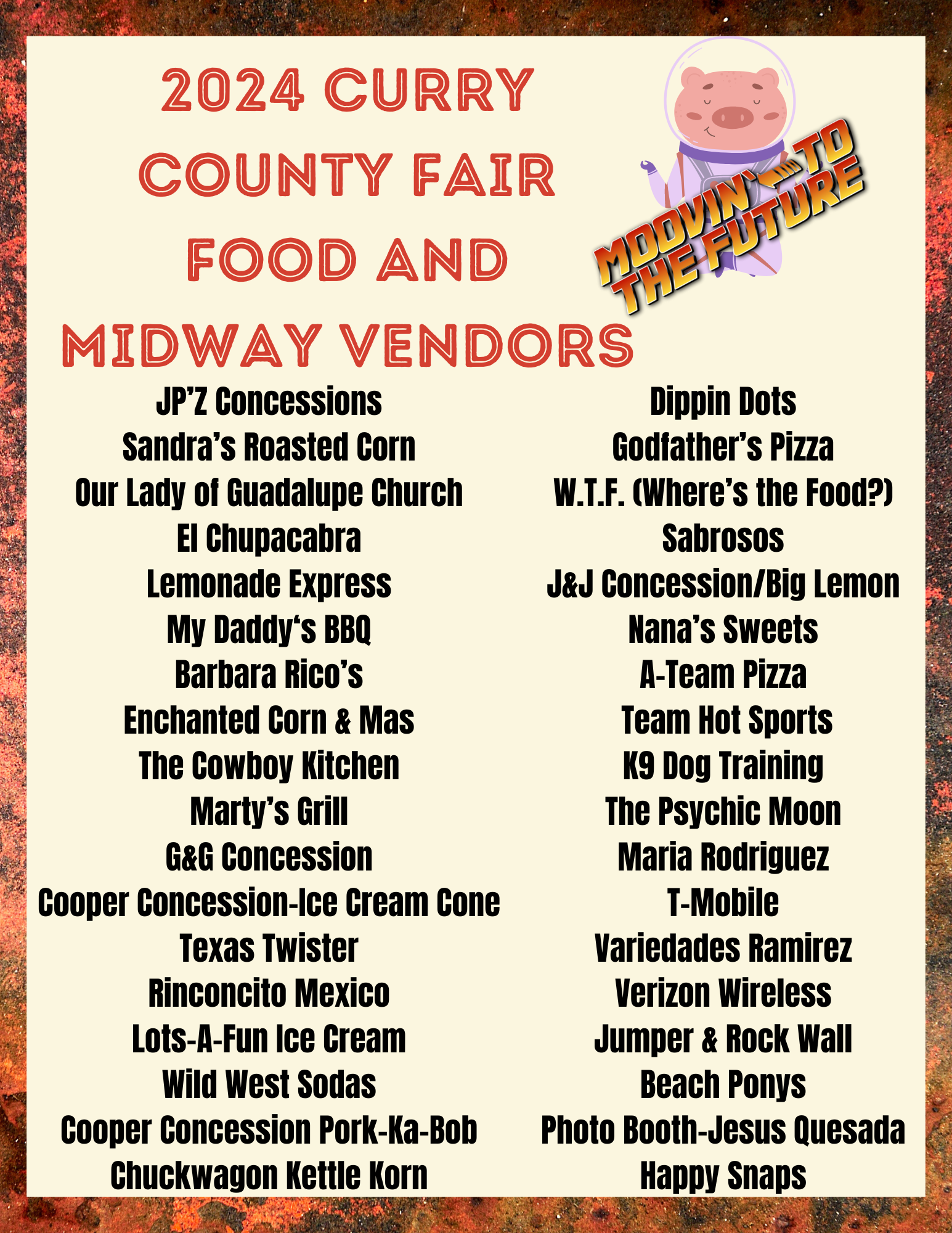 2024 Food and Midway Vendors